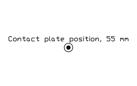 Anteprima del simbolo Contact plate position, 55 mm, blocco CLR_CONTACT_PLATE