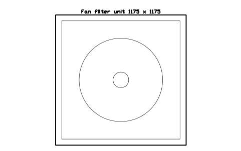Anteprima del simbolo Fan filter unit 1175 x 1175, blocco CLR_FFU_1200
