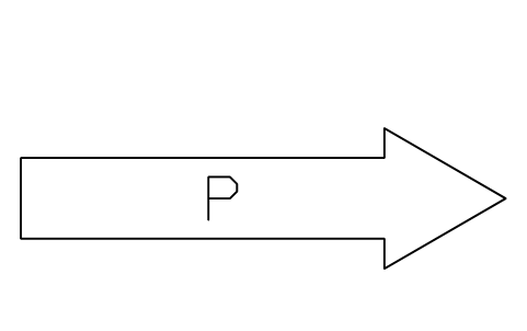 Anteprima del simbolo Flow arrow, personnel, blocco CLR_FLOW_PERSONNEL
