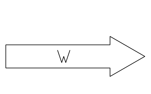 Anteprima del simbolo Flow arrow, waste, blocco CLR_FLOW_WASTE