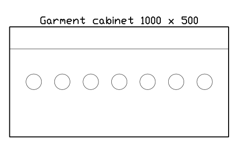 Anteprima del simbolo Garment cabinet 1000 x 500, blocco CLR_GARMENT_CABINET