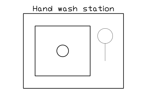 Anteprima del simbolo Hand wash station, blocco CLR_HAND_WASH