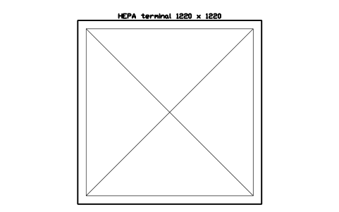Anteprima del simbolo HEPA terminal 1220 x 1220, blocco CLR_HEPA_1200