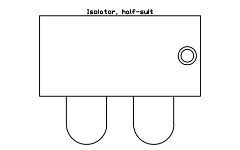 Anteprima del simbolo Isolator, half-suit, blocco CLR_ISOLATOR_HALF_SUIT