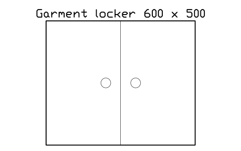 Anteprima del simbolo Garment locker 600 x 500, blocco CLR_LOCKER_600