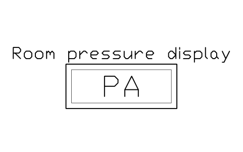 Anteprima del simbolo Room pressure display, blocco CLR_PRESSURE_DISPLAY