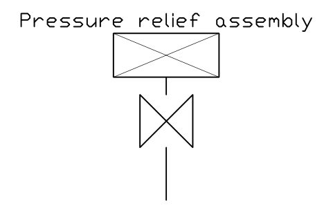 Anteprima del simbolo Pressure relief assembly, blocco CLR_PRESSURE_RELIEF_ASSY