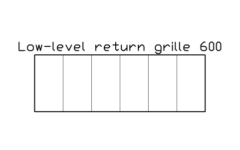 Anteprima del simbolo Low-level return grille 600, blocco CLR_RETURN_LOW_600