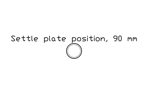 Anteprima del simbolo Settle plate position, 90 mm, blocco CLR_SETTLE_PLATE