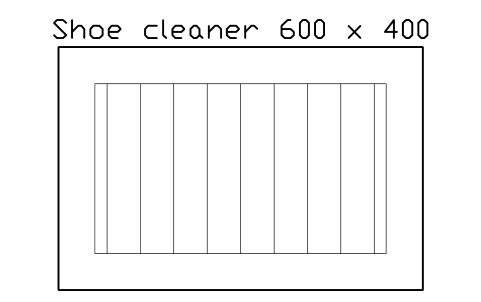 Anteprima del simbolo Shoe cleaner 600 x 400, blocco CLR_SHOE_CLEANER