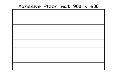 Anteprima del simbolo Adhesive floor mat 900 x 600, blocco CLR_STICKY_MAT
