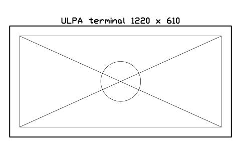 Anteprima del simbolo ULPA terminal 1220 x 610, blocco CLR_ULPA_1200X600