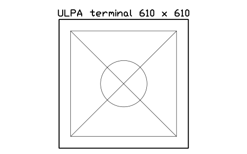 Anteprima del simbolo ULPA terminal 610 x 610, blocco CLR_ULPA_600