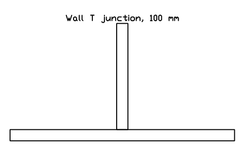 Anteprima del simbolo Wall T junction, 100 mm, blocco CLR_WALL_T_JUNCTION