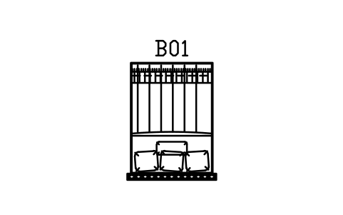 Anteprima del simbolo Letto, testiera in rattan, matrimoniale, 1400 x 2000, blocco CBH_BED_1400