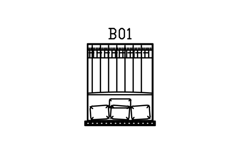 Anteprima del simbolo Letto, testiera in rattan, queen size, 1600 x 2000, blocco CBH_BED_1600