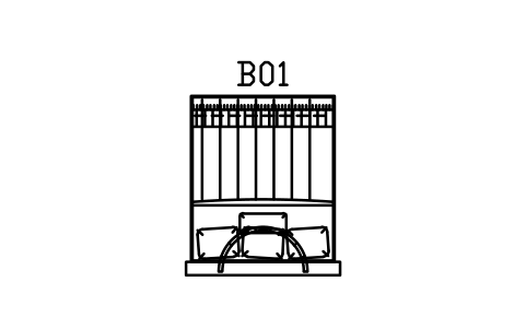 Anteprima del simbolo Letto, testiera ad arco, queen size, 1600 x 2000, blocco CBH_BED_ARCH_1600