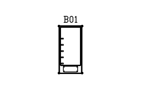 Anteprima del simbolo Letto a castello, montanti rivestiti in corda, 900 x 2000, blocco CBH_BUNK