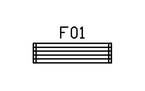 Anteprima del simbolo Panca da terrazza, a listelli, 1800 x 450, blocco CBH_RAIL_BENCH