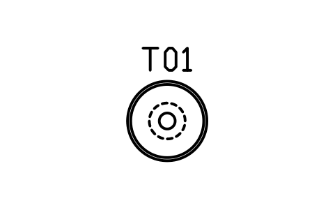 Anteprima del simbolo Tavolo rotondo, piede centrale, 900, blocco CBH_ROUND_900