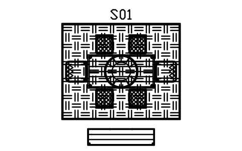 Anteprima del simbolo Set sala da pranzo, sei sedie, 3600 x 3400, blocco CBH_SET_DINING_6