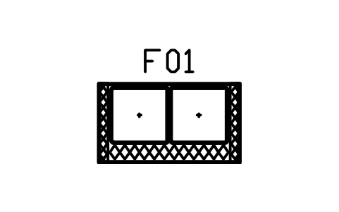 Anteprima del simbolo Divano, struttura in rattan, due posti, blocco CBH_SOFA_RATTAN_2