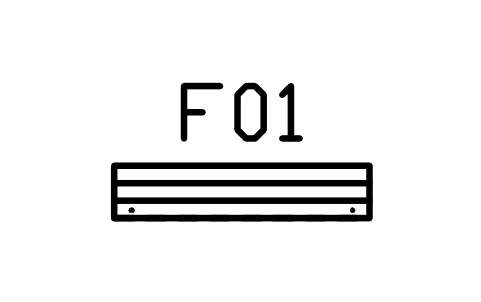 Anteprima del simbolo Mensola a parete, sospesa, 1200 x 250, blocco CBH_WALL_SHELF_1200