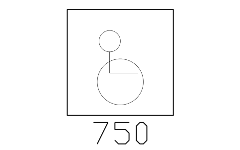 Preview of the Accessible counter mark symbol, block SVC_ACCESS_MARK