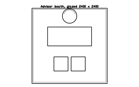 Preview of the Advisor booth, glazed 2400 x 2400 symbol, block SVC_ADVISOR_BOOTH