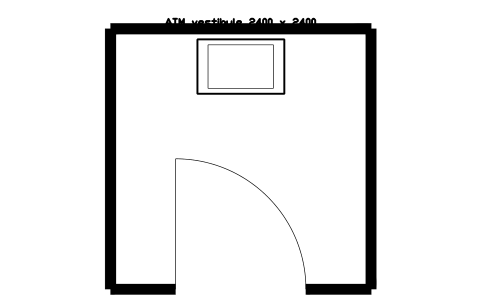 Preview of the ATM vestibule 2400 x 2400 symbol, block SVC_ATM_VESTIBULE