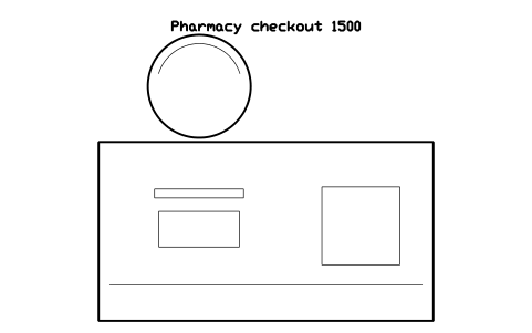 Preview of the Pharmacy checkout 1500 symbol, block SVC_CHECKOUT_PHARMACY