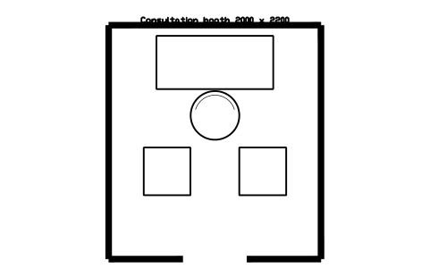 Preview of the Consultation booth 2000 x 2200 symbol, block SVC_CONSULT_BOOTH