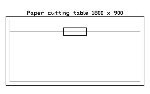 Preview of the Paper cutting table 1800 x 900 symbol, block SVC_CUTTING_TABLE