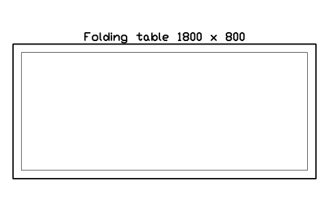 Preview of the Folding table 1800 x 800 symbol, block SVC_FOLDING_TABLE