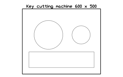 Preview of the Key cutting machine 600 x 500 symbol, block SVC_KEY_MACHINE