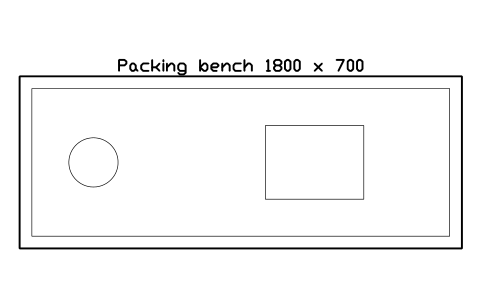 Preview of the Packing bench 1800 x 700 symbol, block SVC_PACKING_BENCH