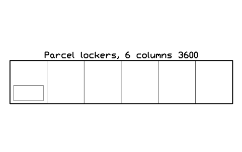 Preview of the Parcel lockers, 6 columns 3600 symbol, block SVC_PARCEL_LOCKER_6