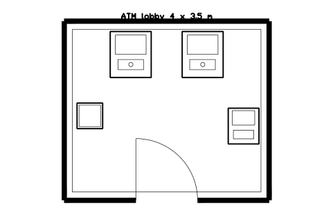Preview of the ATM lobby 4 x 3.5 m symbol, block SVC_ROOM_ATM_LOBBY