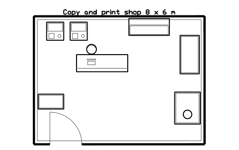 Preview of the Copy and print shop 8 x 6 m symbol, block SVC_ROOM_COPY_SHOP