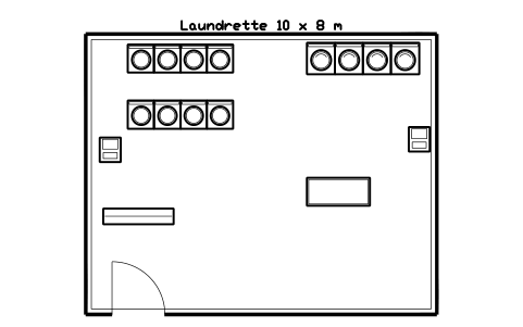 Preview of the Laundrette 10 x 8 m symbol, block SVC_ROOM_LAUNDRETTE