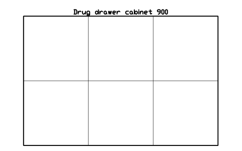 Preview of the Drug drawer cabinet 900 symbol, block SVC_RX_DRAWER_UNIT