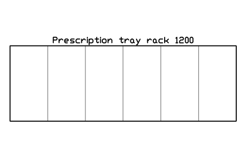 Preview of the Prescription tray rack 1200 symbol, block SVC_RX_TRAY_RACK