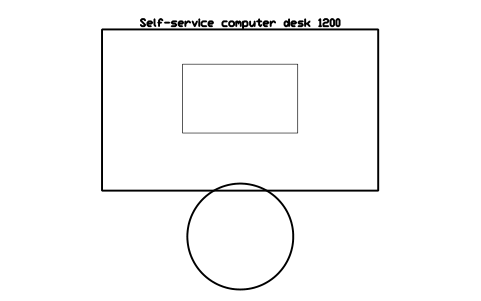 Preview of the Self-service computer desk 1200 symbol, block SVC_SELF_SERVICE_DESK