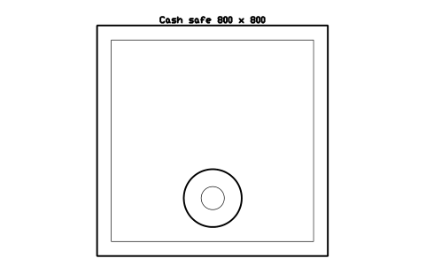 Preview of the Cash safe 800 x 800 symbol, block SVC_STRONG_ROOM_SAFE