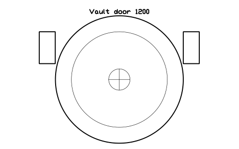 Preview of the Vault door 1200 symbol, block SVC_VAULT_DOOR