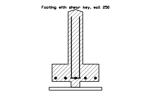 シンボル せん断キー付き基礎(壁 250) のプレビュー（ブロック CWS_FOOT_KEYED）