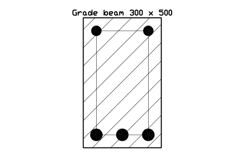 シンボル 地中梁 300 x 500 のプレビュー(ブロック CWS_GRADE_BEAM_300X500)