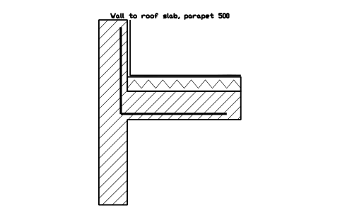 シンボル 壁と屋根スラブ(パラペット 500) のプレビュー（ブロック CWS_JOINT_PARAPET_500）