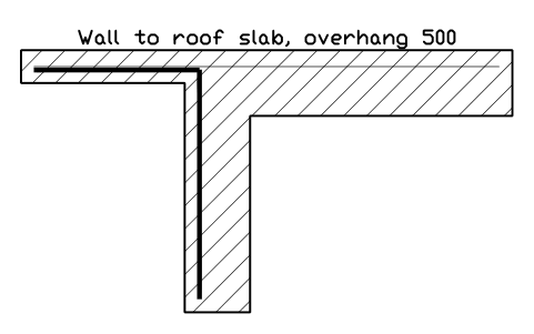 シンボル 壁と屋根スラブ(軒の出 500) のプレビュー(ブロック CWS_JOINT_ROOF_OVERHANG)