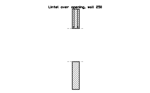 シンボル 開口部のまぐさ(壁 250) のプレビュー（ブロック CWS_OPEN_LINTEL）